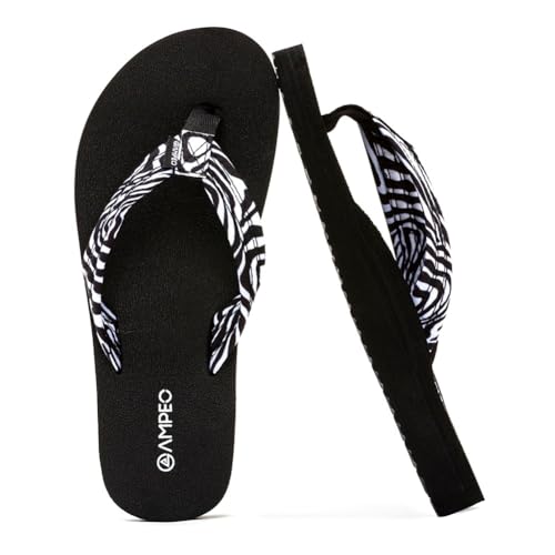 Ampeo Women's Arch Support Flip Flops Comfortable Casual Summer Beach Thong Sandals