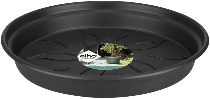 5 Stück Blumentopf Untersetzer Rund 25cm - Schwarz Für Innen & Außen