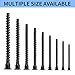 M7 x 50mm Confirmat Screws Black 20 PCs, Hex Socket Drive Countersunk Furniture Connecting Self-Tapping Screw Set Carbon Steel Zinc Plated