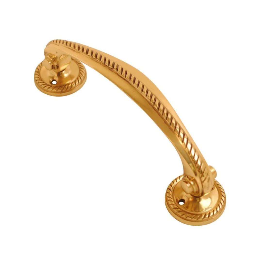 Vibe Gold Georgian Bow Handle 175Mm On Brass Pull Handle On Brass For Internal Doors