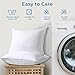 Sasttie Bed Pillows for Side, Back, and Stomach Sleepers - Oeko-Tex Certified Down Alternative Plump Filling - Hotel Quality and Machine Washable, White, Queen Size Set of 2
