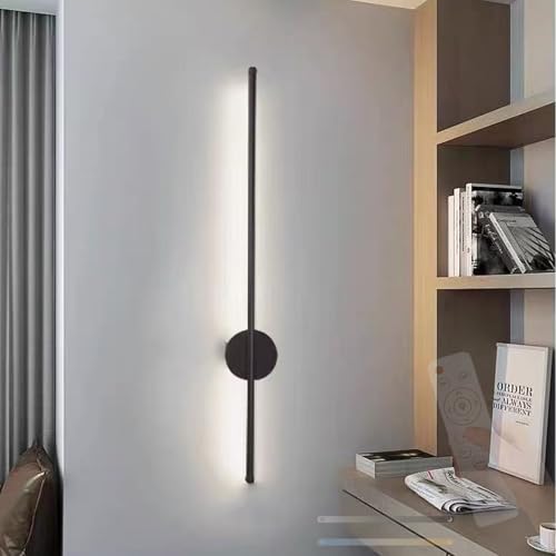Lámpara lineal de pared interior regulable 2700K-6500K con mando para decoración minimalista