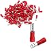 Baomain Red Female Insulated Spade Wire Connector Electrical Crimp Terminal 18-22 AWG 2.8 x 0.5mm 100 Pack