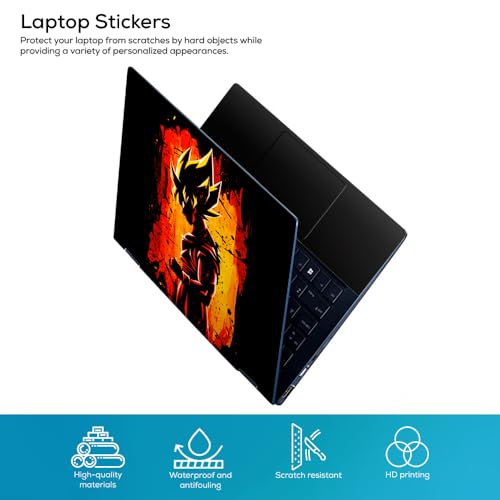 Image of Galaxsia Goku D1 Vs Superman Unique Top+Wrist Pad Vinyl Laptop Skin /Sticker /Cover Upto 15.6 Inches Laptops Laminated-Removable-HD Quality Compatible for Hp-Dell-Sony-Lenovo-Asus etc.(15x10 Inches)