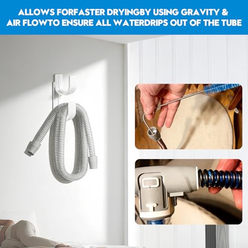 Image of Cpap Tube Cleaning Suit, with Cpap Hose Hook & Mask Hook & Hose Brush - Fits for Standard15-22mm Diameter Tubing
