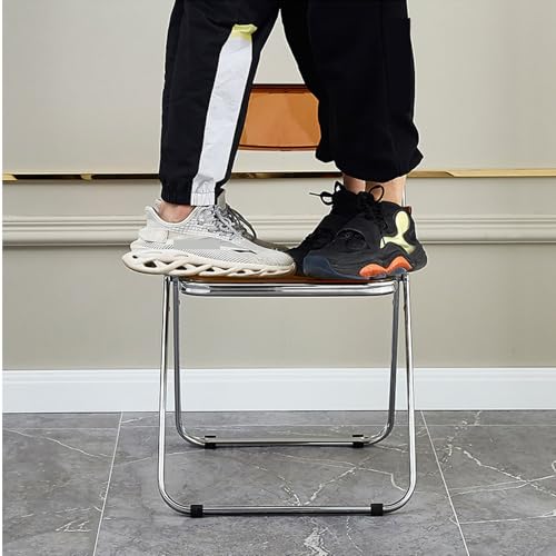 Chaise pliante en acrylique transparent, peu encombrante et facile à nettoyer, idéale pour la salle à manger et la maison