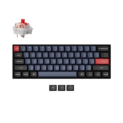 Image of Keychron K12 Pro Custom Wireless /Wired Mechanical Keyboard QMK /VIA Programmable Macro with Hot-Swappable Keychron K Pro Red Switch 60% Compact Layout RGB Backlit Compatible with Mac Windows Linux