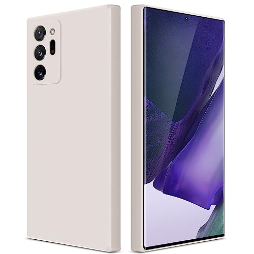 GiiYoon Funda para Samsung Galaxy Note 20 Ultra 5G, Case de Silicona Suave de TPU Carcasa Protector de Goma Fexible Prueba Liviano y a Delgado de Golpes Antirrayas para Teléfono (Blanco)