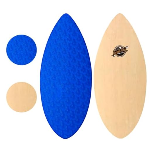 South Bay Board Co. Performance Wooden Skim Board-41 Skimboard (The Skipper) with Textured Wax-Free Foam Top Deck for Kids, Teenagers, and Lightweight Adults from
