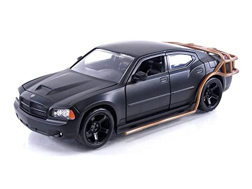 Jada Fast & Furious 1:24 2006 Dodge Charger Heist Car Die-cast Car, Toys for Kids and Adults, Black, 8 inches