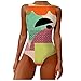 Briskorry Push Up Badeanzug Damen Sexy Badeanzug üBergröße Einteiliger Graffiti Abstrakter Print Frauen Bademode Mädchen Rückenfreie Schlankheits Umstandsmode