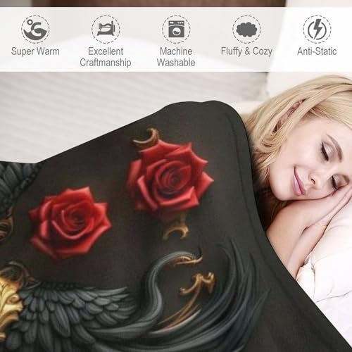Couverture de Saint-Valentin en flanelle rose 130x150 cm pour lit