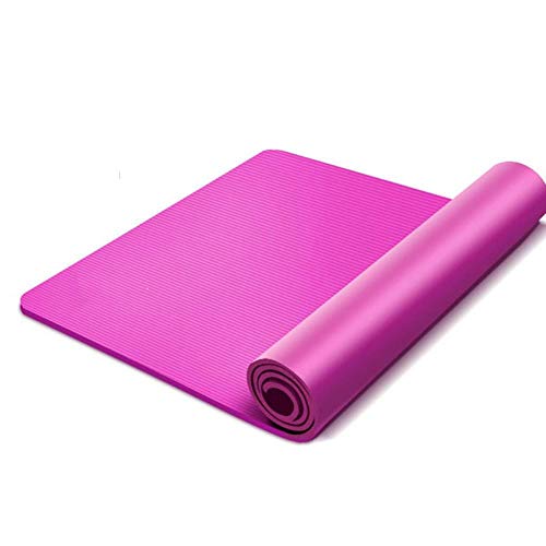 SENDALING 183cm*61cm NBR Yoga Mat Soft Beginner Non- slip Yoga Mat for Pilates Home Gym Yoga Fitness Sports Outdoor Pads,Pink 183x61x1.5cm