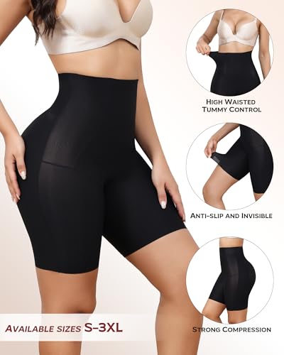 Short gainant taille haute LEVAO : culotte sans couture anti-enroulement pour sublimer la silhouette