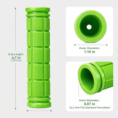 Image of CHUNZEXI 4 PCS Bike Handlebar Grips, Rubber Bicycle Bar Grips Replacement, Non-Slip Handle Grips for Kids Bikes, Scooters, BMX, Mountain & Cruiser Bikes