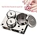 Monomer Holder Mini Dish Pot, 3pcs Stainless Steel Nail Art Mini Powder Liquid Set Stainless Steel Nail Art Mini Manicure