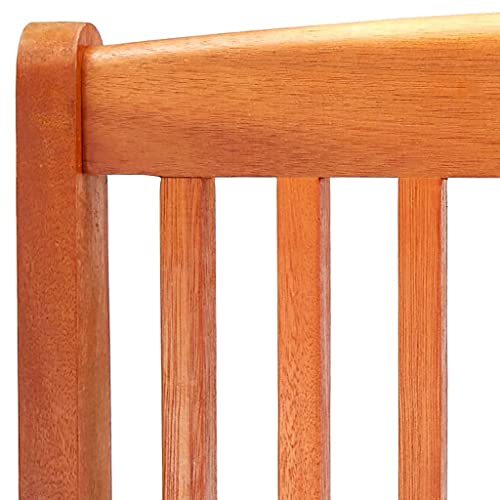 Vidaxl Patio Dining Set 7 Piece, Outdoor Dining Set For 6, Table And Chair For Garden Backyard, Dining Chair, Retro Style, Solid Eucalyptus Wood #TOP6
