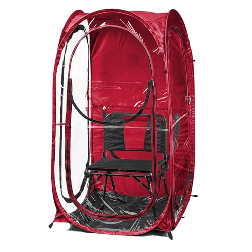 WeatherPod 1-Person Pod – Pop-up Personal Tent, Freestanding Protection from Cold, Wind and Rain, 1-Person Weather Pod - Red