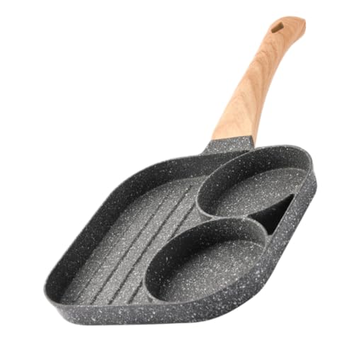 PEPLAYTAL 1Pieza Sartén Antiadherente de Piedra para Sartén para Huevos Panqueques y Filetes Mango Ergonómico Calentamiento Uniforme Color Surtido