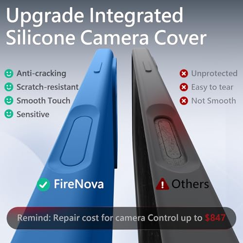 Image of FireNova Magnetic for iPhone 17 Pro Case, Compatible with MagSafe, [Integrated Silicone Camera Control Button] [Camera Protection] Anti-Scratch Microfiber Lining Phone Case, 6.3 inch, Blue