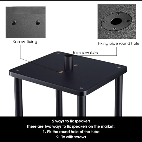 Support d'enceinte robuste de 3,2cm de diamètre avec finitions soignées pour studio - 3