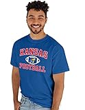 Blue 84 Men's Kansas Jayhawks Team Logo T Shirt Team Color, Team Color, Large