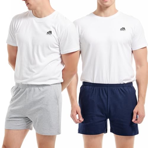 Image of AIMPACT Men's 4 inch Inseam Sleep & Lounge Pajama Shorts with Pockets