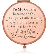 Cousin Appreciation Gifts Thank You Gifts for Cousin Rose Gold Compact Mirror Cousin Gifts for Wo...