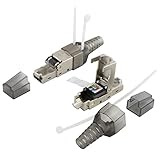 ✅ Werkzeugfreier CAT 6a RJ45 Nezwerkstecker im Metallgehäuse (Zinklegierung) von SeKi - Hochwertig verarbeitet und leicht zu verwenden für Patchkabel und Verlegekabel.