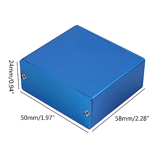 Mwsk 1Set Integrated Aluminum Box Alloy for Shell Instrument Outer for Case Power Supply Enclosure 50x58x24mm - Thumbnail 5