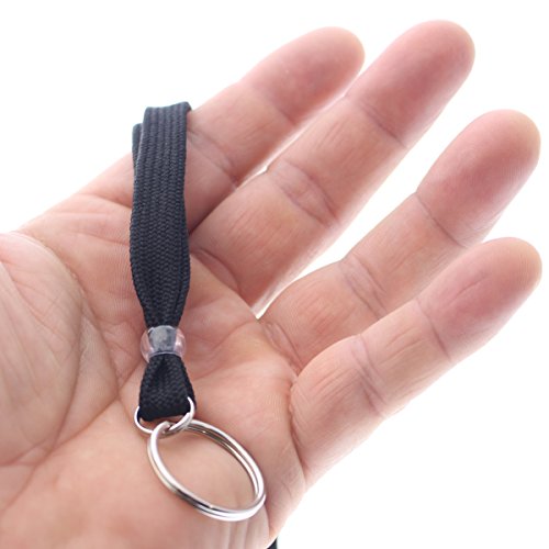 Cordons breakaway avec split porte-clés noirs heavy duty x25 - 3
