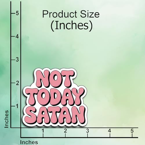 (3Pcs) Not Today Satan Stickers Funny Christian Vinyl Decal Humor Saying Laptop Planner Water Bottle Car Decor Waterproof Vinyl Decals for Kindle Water Bottle Bumper Car Hard Hat Phone Laptop 3x2.8 by TATAHOS - Image 2