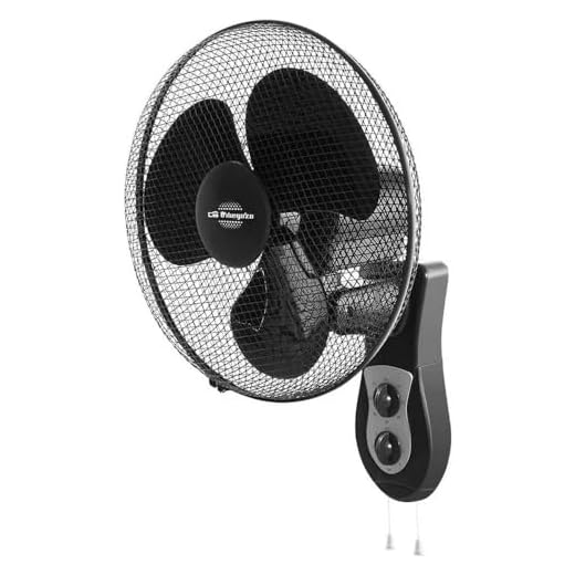Orbegozo WF 0141, Ventilador de pared, 40 W, 3 velocidades, temporizador de 120 minutos, rejilla de protección, movimiento oscilante, 3 aspas de 40 cm, color negro.