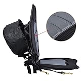 Asiento de kayak acolchado de lujo para trabajo pesado, poliéster 600D y material de neopreno.