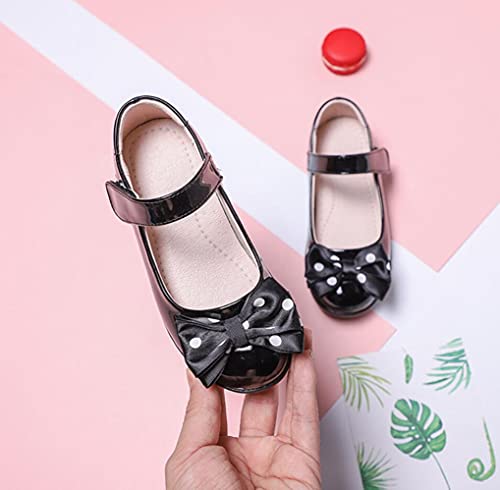 Girl's Mary Jane Ballerina Flat School Uniform Oxford Front Bow Princess Dress Shoes (Toddler/Little Kids)2