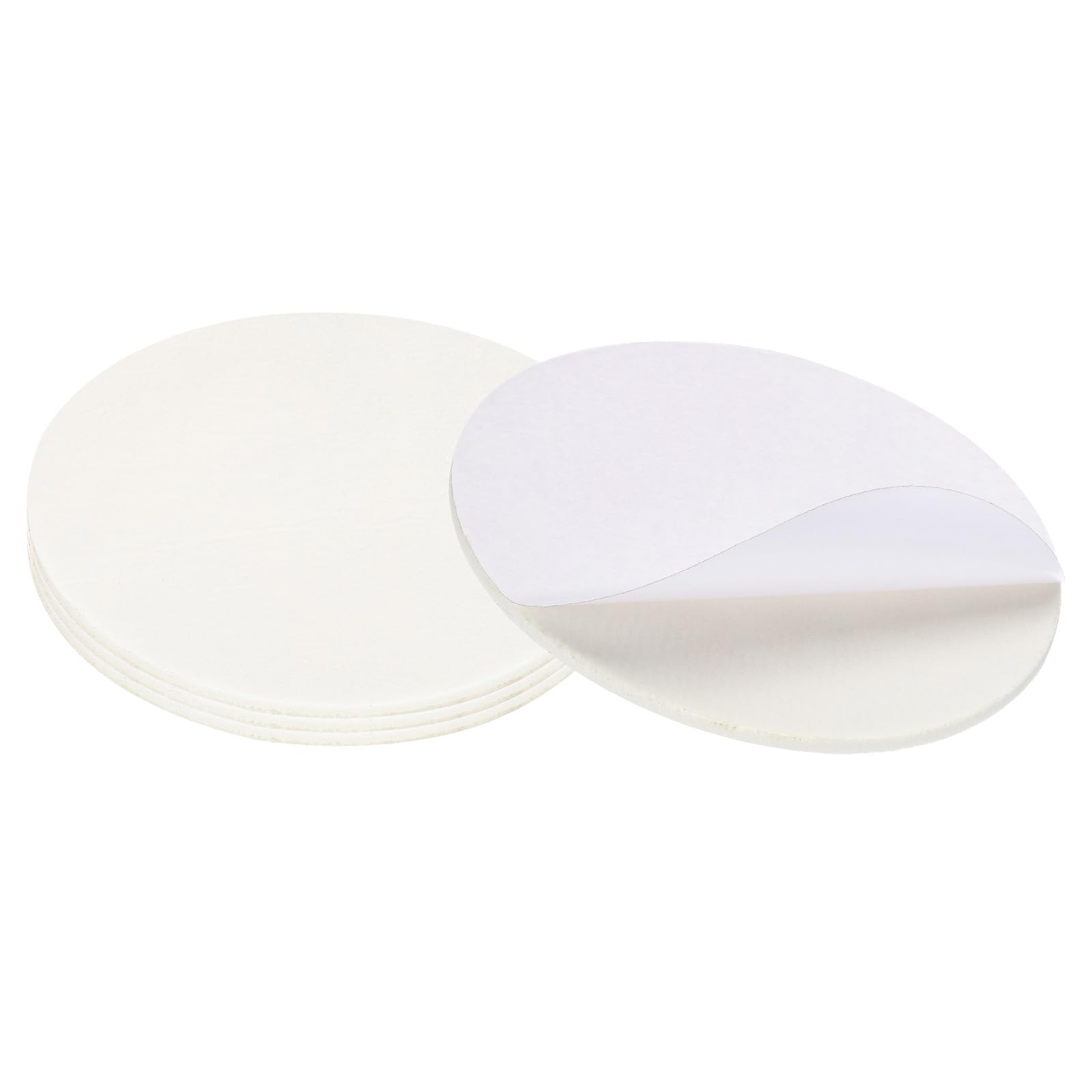 PATIKIL 7.5" Diameter Felt Furniture Pads, 4 Pack 1/5" Thick Lamp Base Felt Round Soft Adhesive Non-Slip Anti-Scratch Backed Felt Floor Protector for