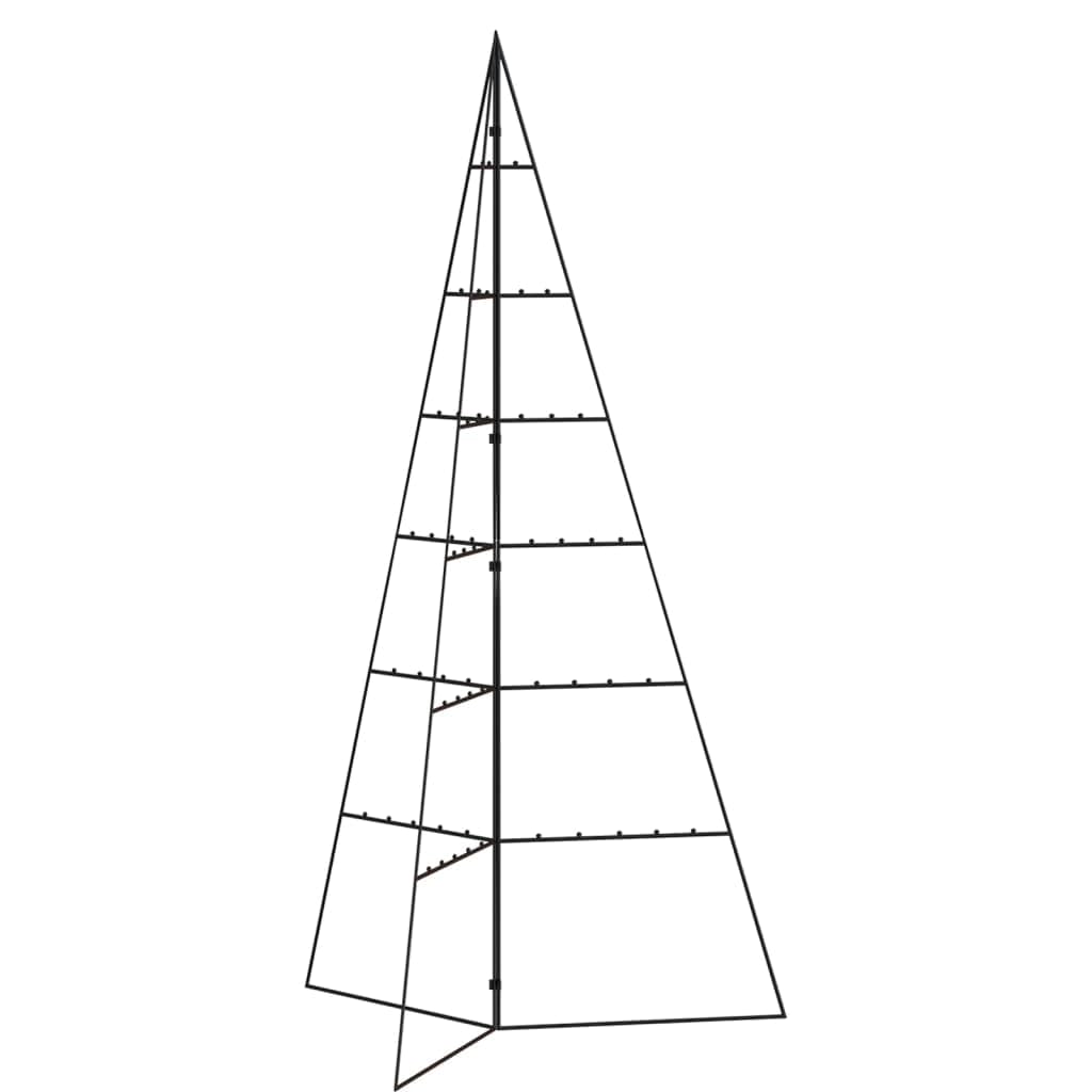 vidaXL Arbre de Noël en métal pour décoration Noir 140 cm