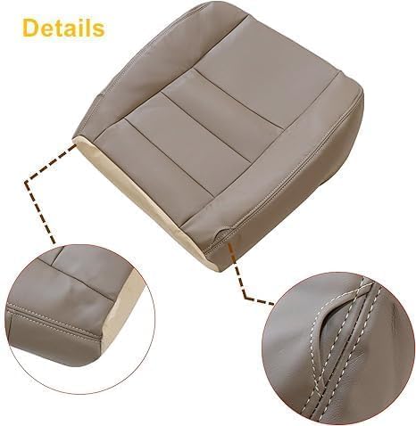 Miniatura 4 de Funda de asiento de cuero para parte inferior del conductor, compatible con Ford F250 F350 Super Duty Lariat 2002 2003 2004 2005 2006 2007