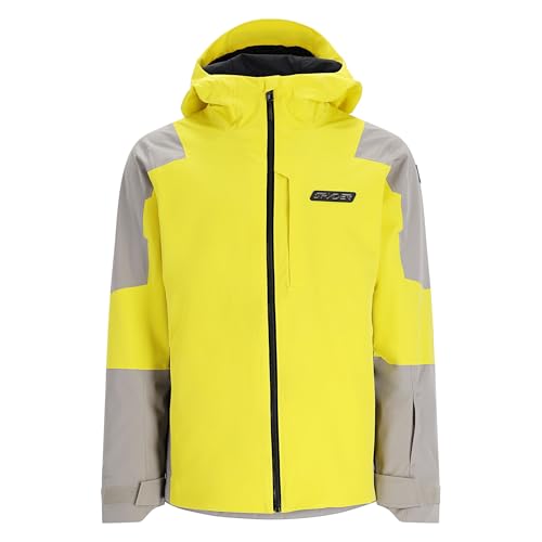 Spyder Taos Shell Ski Jacket (Men's), Acid Yellow, Small