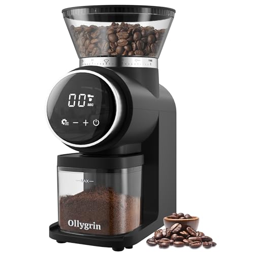 Ollygrin Burr Coffee Grinder Electric with 30 Grind Size, Coffee Beans Grinder for Home Use - Up to...