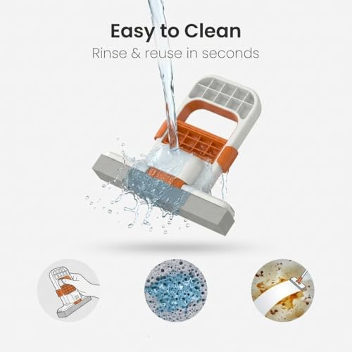 Image of Mini Foldable Desktop Mop | Self-Squeeze Sponge Mop for Wet & Dry Cleaning | Portable Cleaning Tool for Kitchen, Bathroom, Glass & Small Spaces (1 Pc)