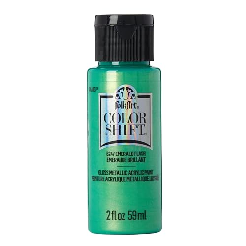 Image of FolkArt Color Shift Paint, 2 Ounce, Emerald 2 Fl Oz