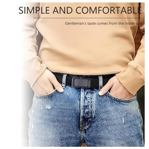Men’s Ratchet Belt Nylon Casual Belts with Release Buckle No-Scratch Web Belt for Jeans Fashion Waist Belt2