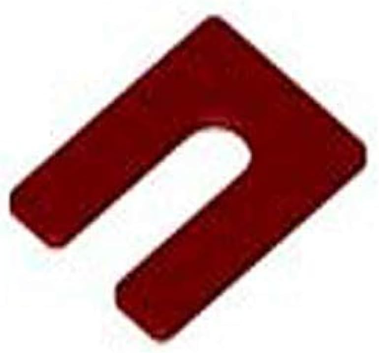 1/8 x 3 x 4 Plastic Shims Structural Horseshoe U Shaped, Made in USA, Tile Spacers, Red, Qty 100 by Bridge Fasteners
