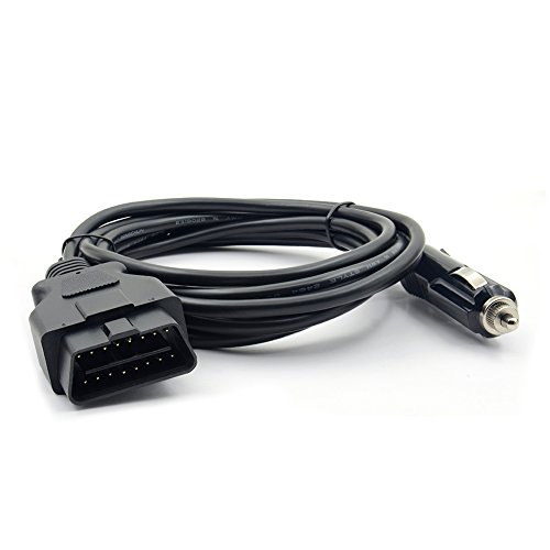 VSTM OBD II Vehicle ECU Emergency Power Supply Cable Memory Saver (3Meter) with Alligator Clip-On 12V Car Battery Cigarette Lighter Power Extension Socket