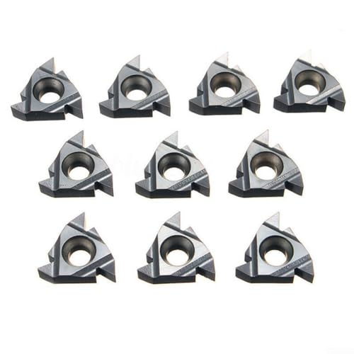 Juego de 10 insertos de carburo 16ER AG55 de 6 mm para torneado CNC y rendimiento duradero