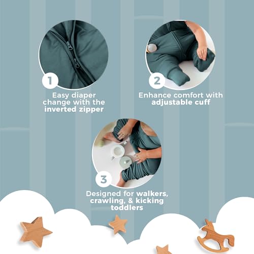 Image of Sleeveless Soft Baby & Toddler Sleeping Sack, Breathable with Adjustable Feet Cuffs & Anti-Slip Grip