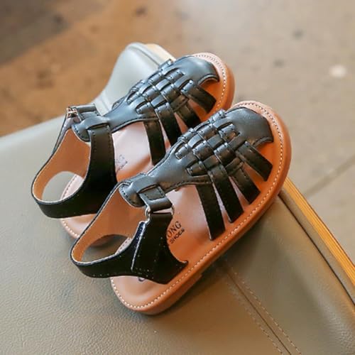 Baby Girls Summer Sandal Lightweight Soft Sole Closed-Toe Outdoor Leather Athletic Footwear4