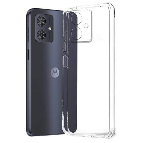 Image of Fashionury Crystal Clear Case for Motorola G54 5G | Yellowing Resistance | Transparent TPU Silicone | Raised Camera Lips | Slim Transparent Cover