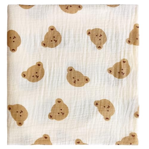 Image of Muslin Newborn Baby Swaddle Blanket 39.5 x 39.5 inches(100x100cm) Unisex Swaddling Wrap Soft Silky Muslin Swaddle Blankets Neutral Receiving Blanket for Newborn Babies Boys and Girls Large